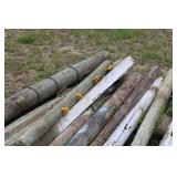 Lot of Wood Fence Posts