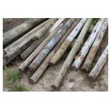 Lot of Wood Fence Posts
