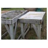 Collection of Three Rustic Wooden Work Tables