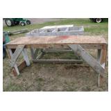 Collection of Three Rustic Wooden Work Tables