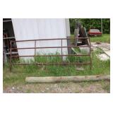 Rustic Metal Farm Gate with Wooden Post
