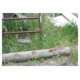 Rustic Metal Farm Gate with Wooden Post