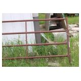 Rustic Metal Farm Gate with Wooden Post