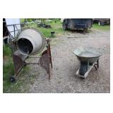 Used Concrete Mixer and Wheelbarrow Set