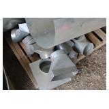 Collection of Industrial Sheet Metal Ductwork Parts and Ventilation Fittings