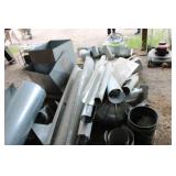 Collection of Industrial Sheet Metal Ductwork Parts and Ventilation Fittings