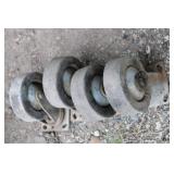 Collection of 11 Industrial Caster Wheels for Heavy Equipment