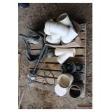 Lot of Plumbing PVCFittings and Pumps with Hoses and Fitting Tools