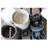 Lot of Plumbing PVCFittings and Pumps with Hoses and Fitting Tools