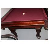 Classic Billiard Table with Cues and Accessories