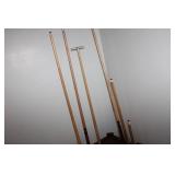 Classic Billiard Table with Cues and Accessories