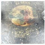 Vintage Lucite Box Purse with Floral Design Handle