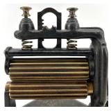 Vintage Lucite Box Purse with Floral Design Handle