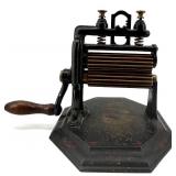 Vintage Lucite Box Purse with Floral Design Handle