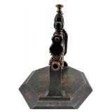 Vintage Lucite Box Purse with Floral Design Handle