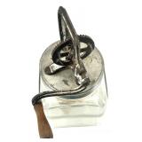 Pair of Gold-Toned Cloisonné 3 Tier Drop Down Dangle Earrings with Floral Design