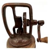 Museum of Fine Arts Crown Motif Clip-On Earrings with Red Gemstone Accents