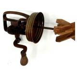 Museum of Fine Arts Crown Motif Clip-On Earrings with Red Gemstone Accents