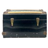 Wood and Metal Bead Necklace, Bracelet and Lipstick Compact with Mirror - England