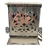 Vintage Brooch and Earrings Set with Tiger Glass Stones