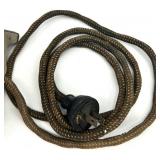 Vintage Brooch and Earrings Set with Tiger Glass Stones