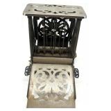 Vintage Brooch and Earrings Set with Tiger Glass Stones