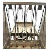 Vintage Brooch and Earrings Set with Tiger Glass Stones