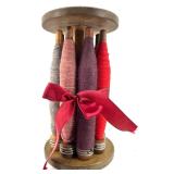 Set of 2 Orange and Yellow Jade Bead Bracelets with Pot Charms