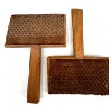 Set of 2 Orange and Yellow Jade Bead Bracelets with Pot Charms