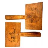 Set of 2 Orange and Yellow Jade Bead Bracelets with Pot Charms