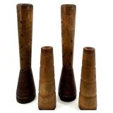 Set of 2 Orange and Yellow Jade Bead Bracelets with Pot Charms