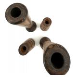 Set of 2 Orange and Yellow Jade Bead Bracelets with Pot Charms