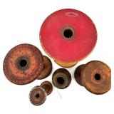 Set of 2 Orange and Yellow Jade Bead Bracelets with Pot Charms