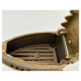 Vintage Red Bead Necklace with Antique Rhinestone Fur Brooch