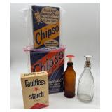 Vintage 925 Silver Necklace with Red Stone Accents and Carved Silver Earring Set