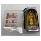 Vintage Hong Kong Orange Beaded Necklace, Earrings, and Brooch Set