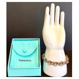 Tiffany & Co. Silver Link Bracelet with Pouch and Box