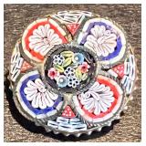 Vintage Italian Micro Mosaic Floral Brooch
