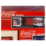Set of 5 Coca-Cola Branded Holiday Train Freight Cars