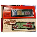Set of 5 Coca-Cola Branded Holiday Train Freight Cars
