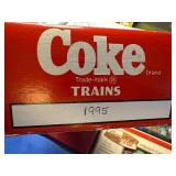 Set of 5 Coca-Cola Branded Holiday Train Freight Cars