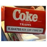 Set of 5 Coca-Cola Branded Holiday Train Freight Cars