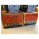 Set of Lionel Santa Fe Locomotive Diesel Units Model 2343C and 2243C