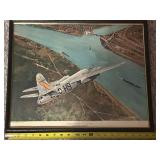 Framed 1970 Helicon Publishing WWII Series U.S.A.A.F B-26 Bombers Print