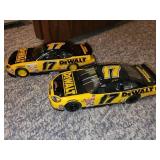 Set of 2 DeWalt #17 NASCAR Diecast Model Cars