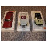 Collection of 3 Die-Cast Model Cars: 1968 Dodge Charger, Chevrolet, and Ford