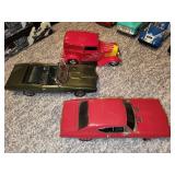 Set of 3 Diecast Model Cars, Including Vintage Hot Rod and Muscle Cars