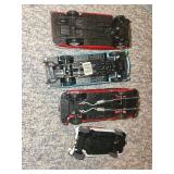 Set of 4 Die-Cast Model Cars: Vintage Americana Design