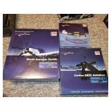 Set of 3 1:72 Scale Die-Cast Model Airplanes: P-39Q, SB2C Helldiver, World Avenger Series