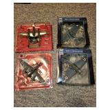 Set of 4 Die-Cast Model Aircraft - SkyMax TBD-1 Devastator & Assorted Models